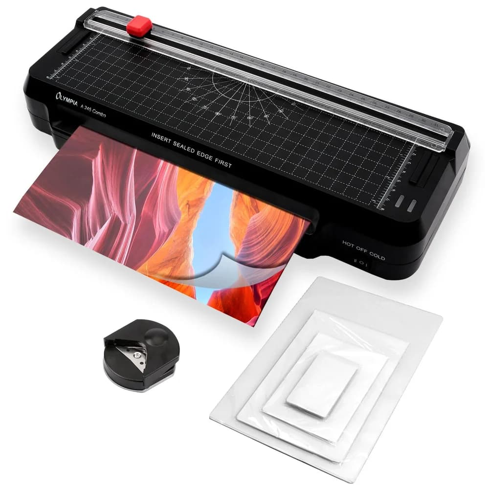 Olympia Laminiergerät A 245 Combo Kalt-/Warmlaminator 300 mm/min Schwarz