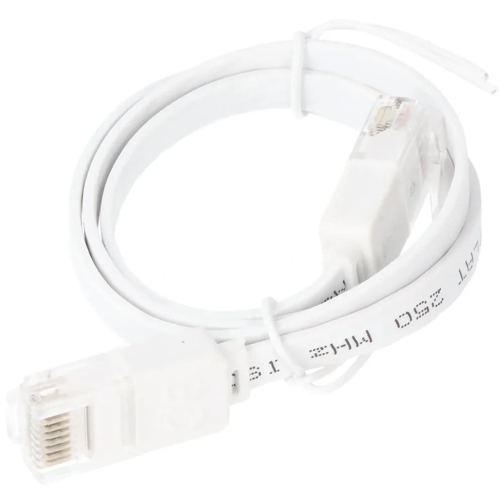 LAN CAT 6 UTP Flat - Weiß - 1m