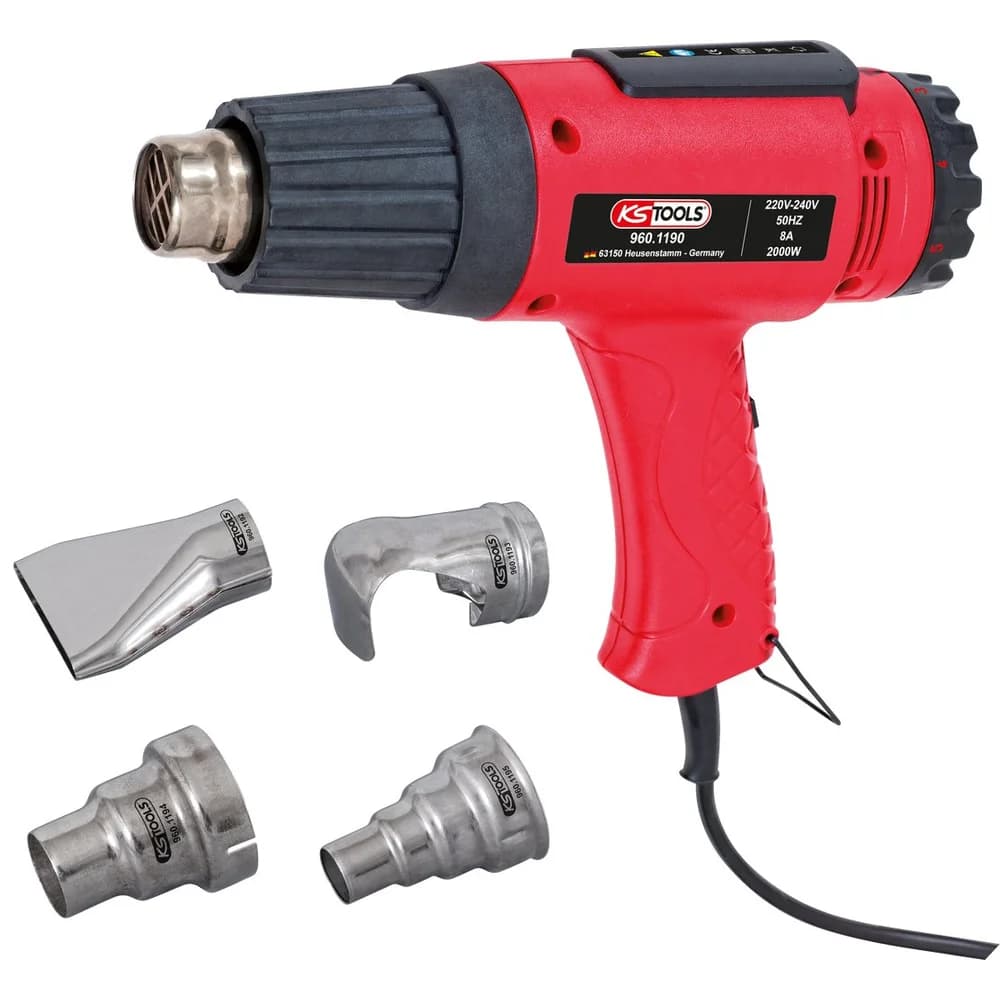 KS Tools Heißluft-Gerät Satz inkl. 4 Aufsätze