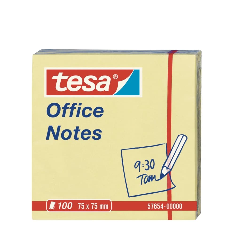 Tesa Haftnotiz Office Notes 57654-00000 75x75mm 100Bl. gelb