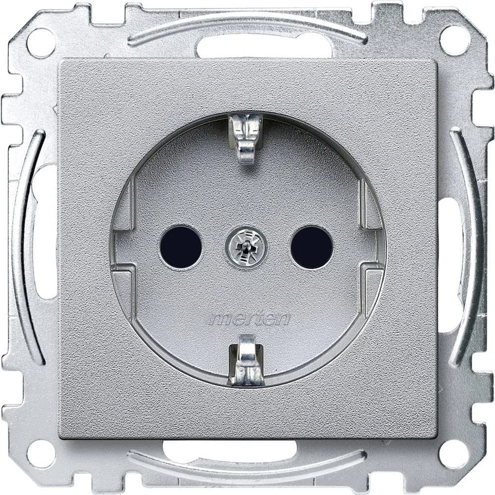 Merten SCHUKO-Steckdose alu MEG2300-0460
