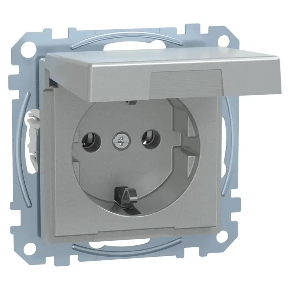 Merten SCHUKO-Steckdose alu MEG2310-0460