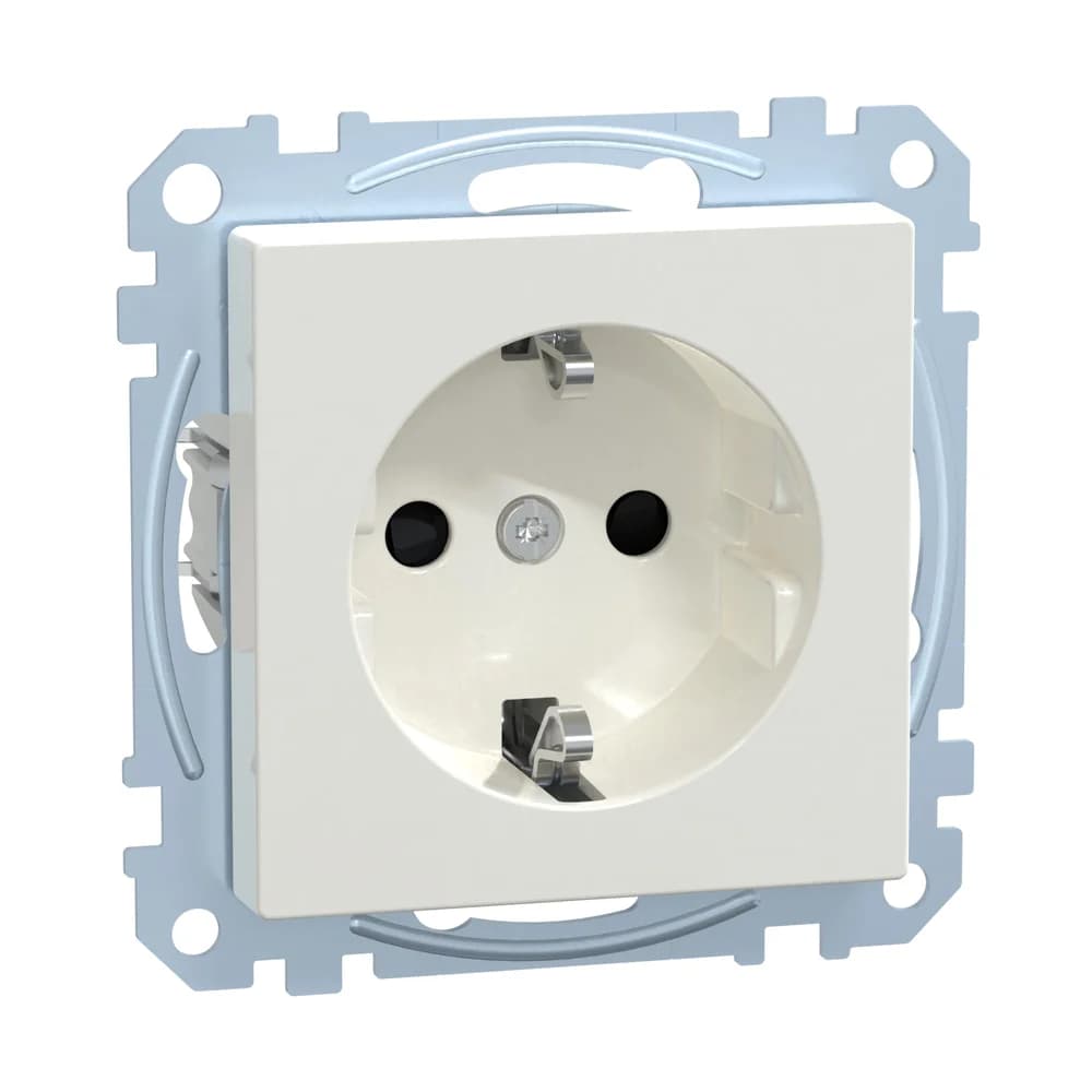 Merten SCHUKO-Steckdose pws/gl MEG2401-0319