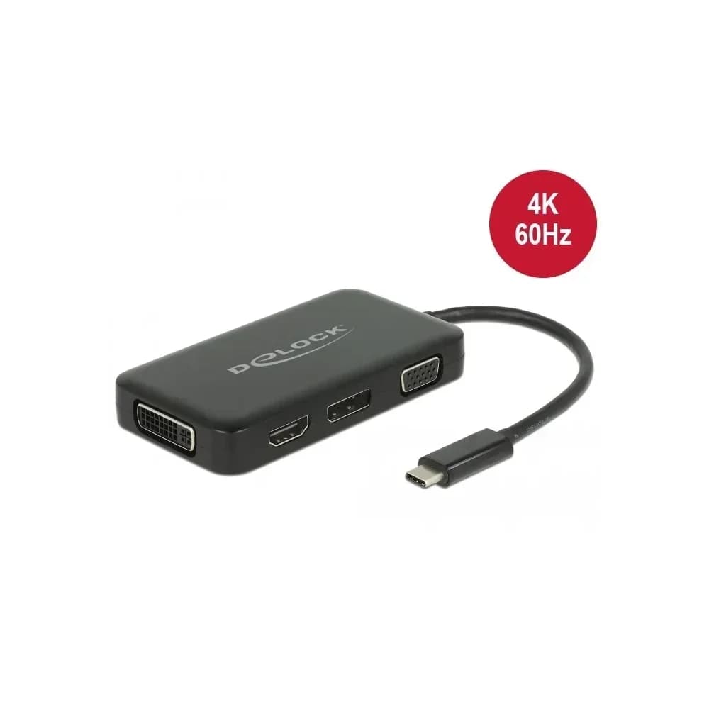 DeLOCK Adapter USB Type-C zu VGA / HDMI / DVI / DisplayPort