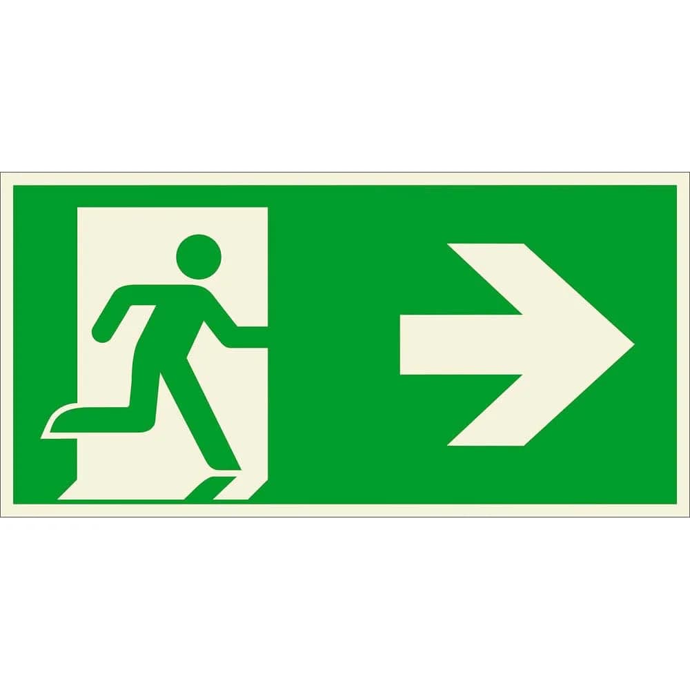 SafetyMarking Hinweisschild SafetyMarking® Rettungszeichen "Notausgang rechts"