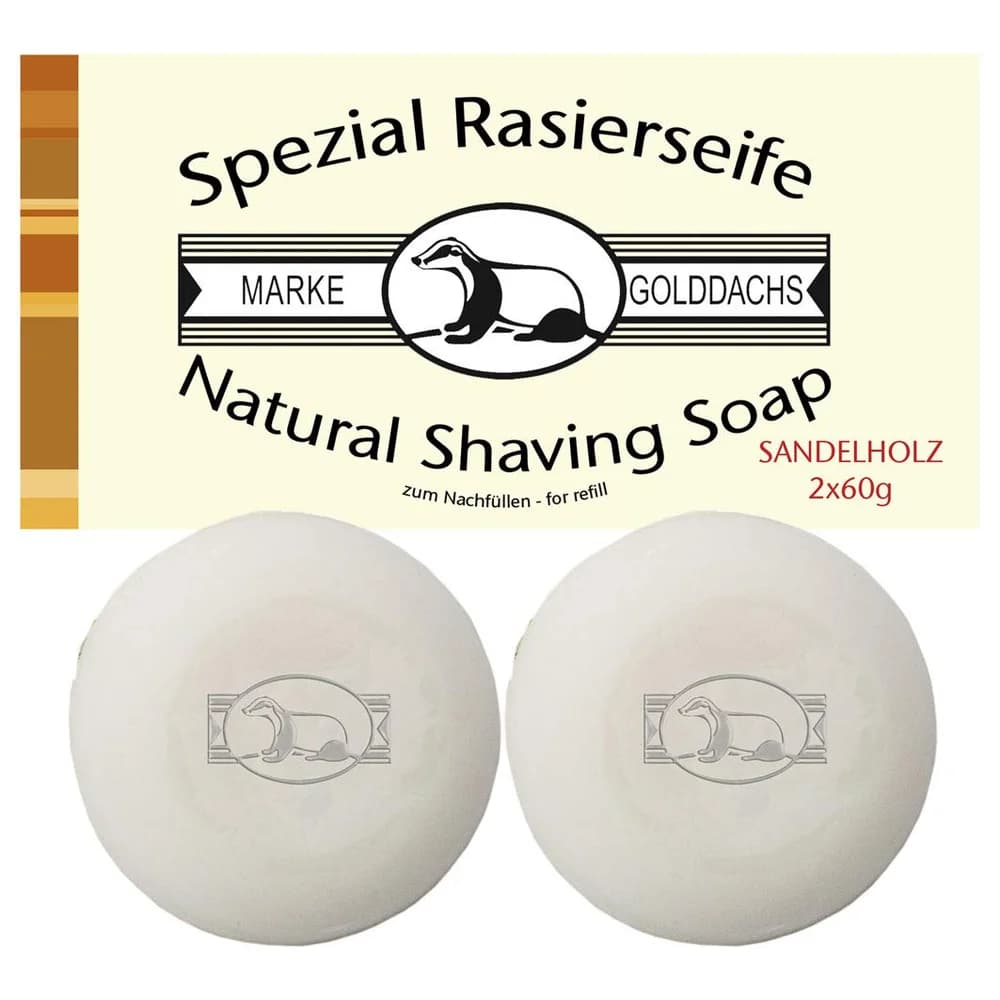 Rasierseife Sandelholz 2er Pack Golddachs