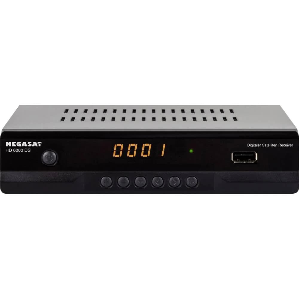 Megasat HD 6000 DS Receiver 1080p, 2x USB, Scart, Schwarz