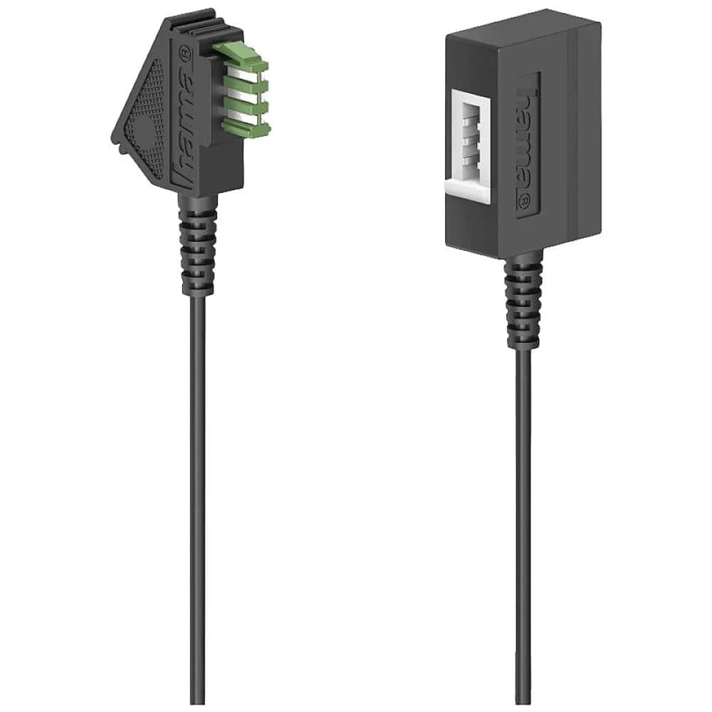 Hama 201101 Anschlusskabel 6m TAE-U-Stecker/Buchse Schwarz