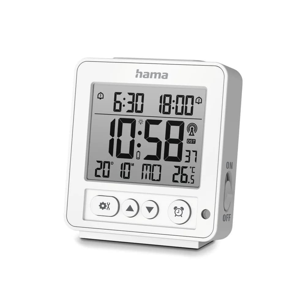 Hama Wecker Rhodos digital weiß