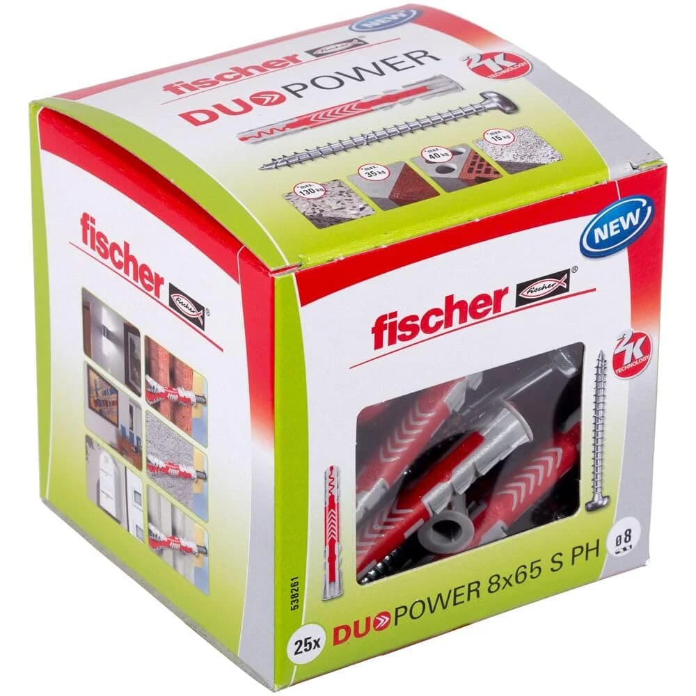 fischer Dübel DuoPower 8x65 S PH LD