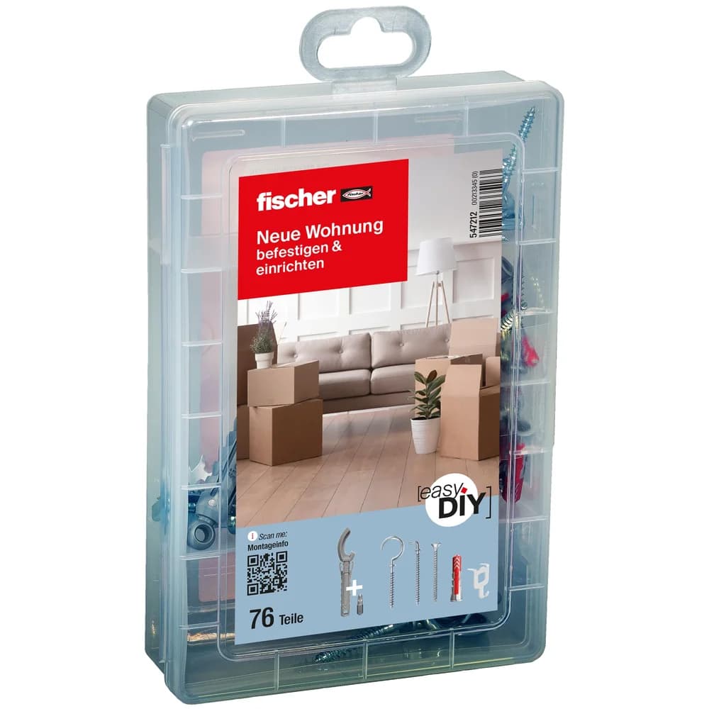 fischer EasyDIY Box Neue Wohnung, 76 Stück