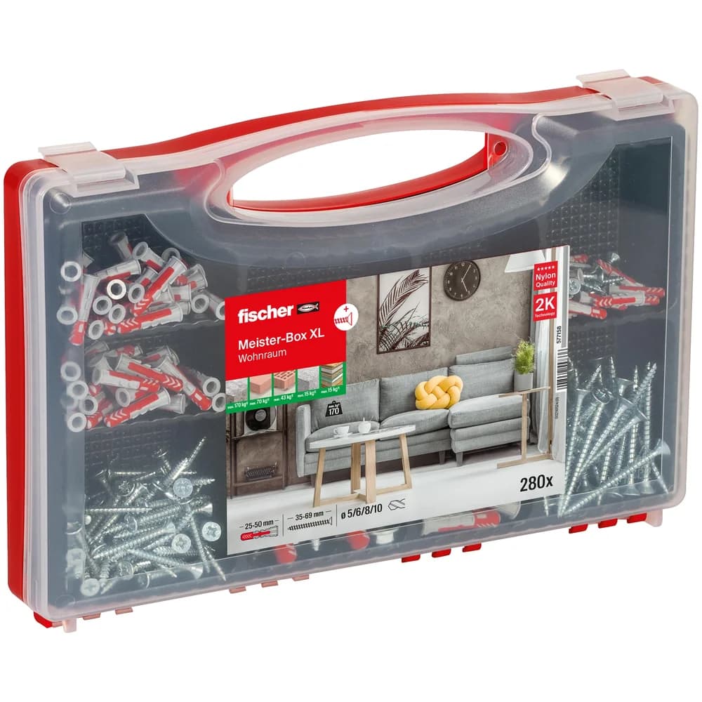 fischer Meister-Box XL Wohnraum + Schrauben (210 Teile)