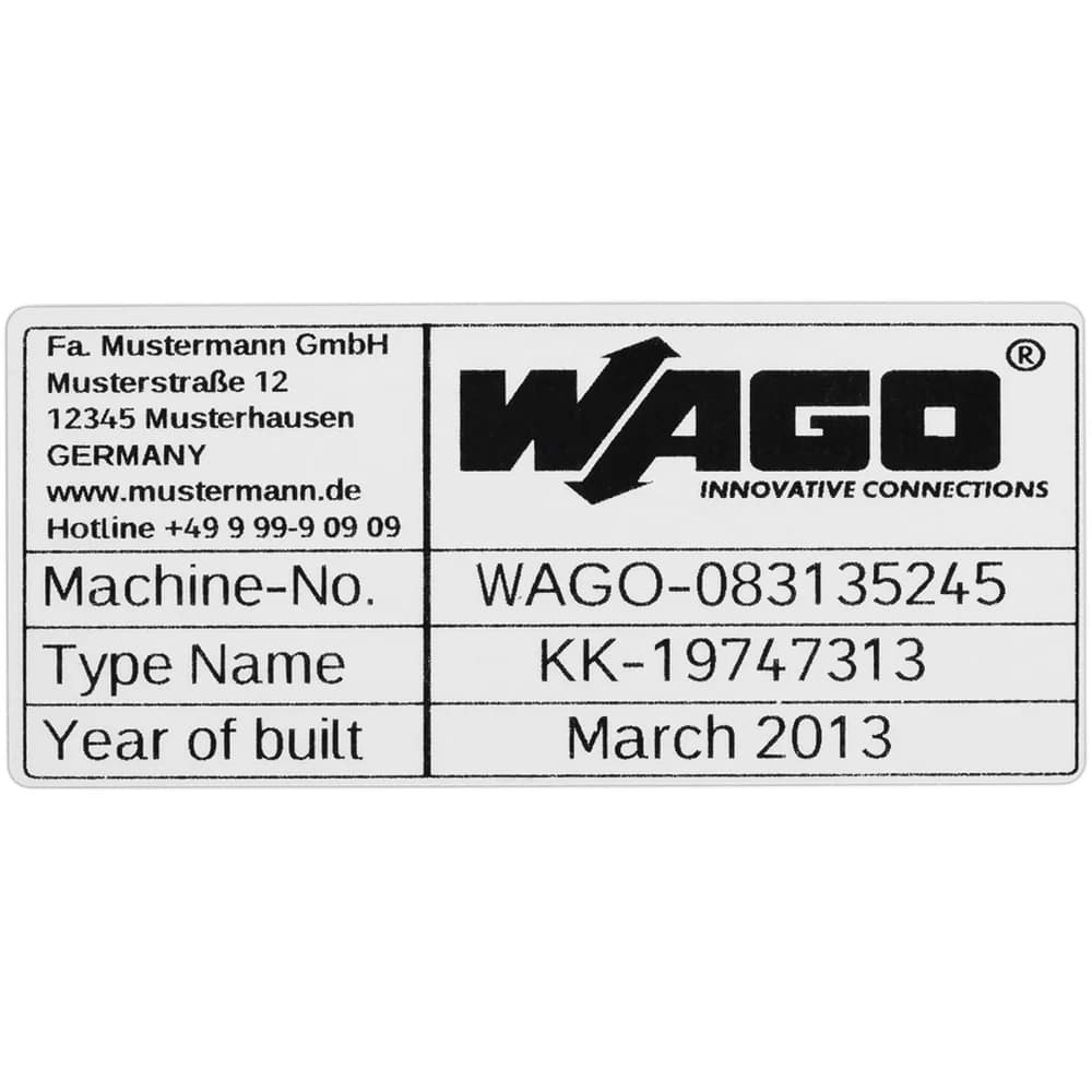 WAGO GmbH & Co. KG Etikett si 210-804