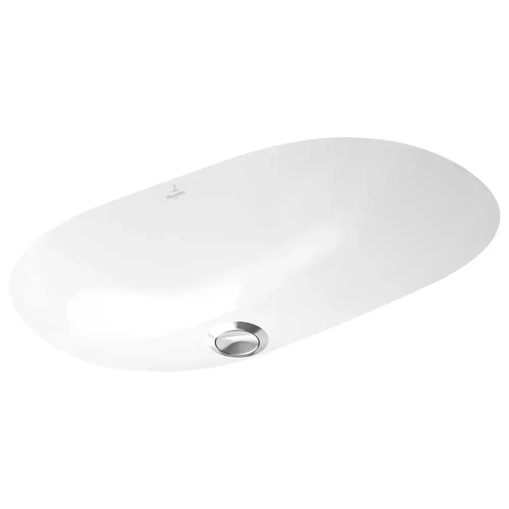 Villeroy & Boch O.novo Unterbauwaschtisch, 53 cm, Badkeramik, 416250R1, weiß mit ceramicplus