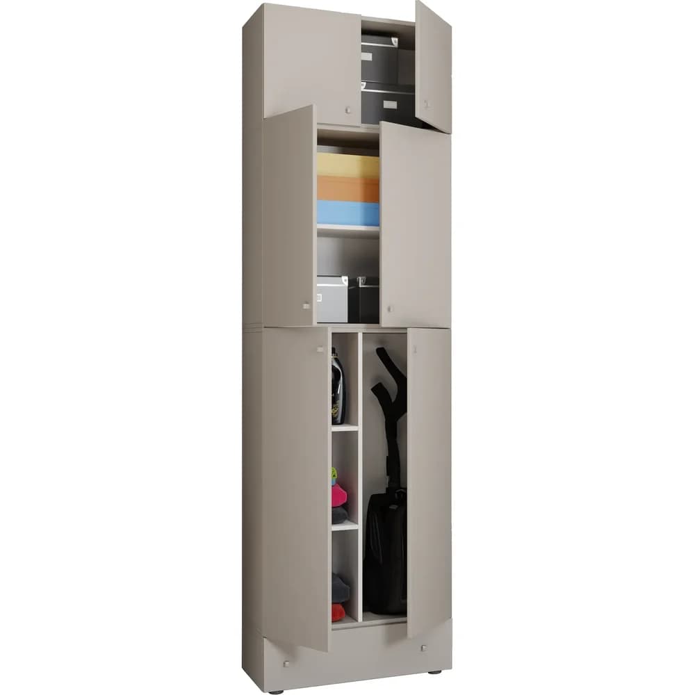 Mehrzweckschrank Lona XXL Grau ca. 70x240x39 cm