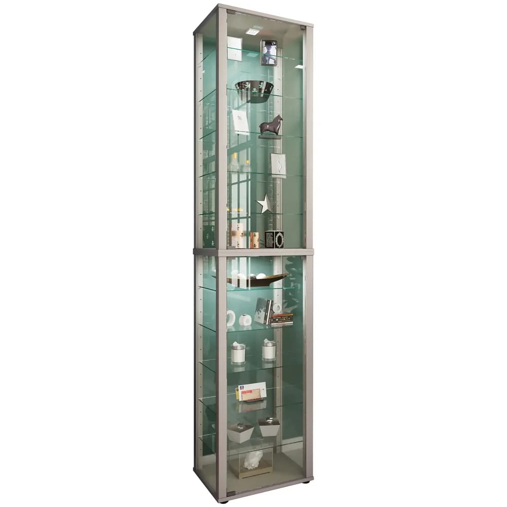 Vitrine Kavisa Silberfarben