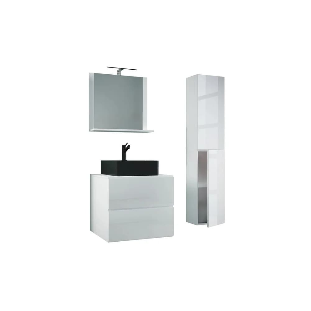 VCM Badmöbel Waschtisch Lendas Weiß H. 150 x B. 93 x T. 52 cm