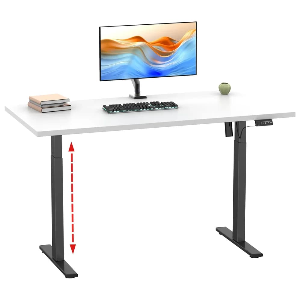 VCM Schreibtisch E-Lona (Weiß/schwarz, 110 x 50 cm)