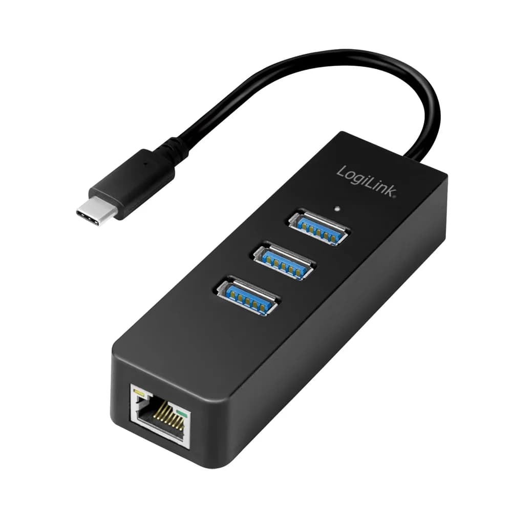 LogiLink UA0283 - Verkabelt - USB - Ethernet - 1000 Mbit/s - Schwarz