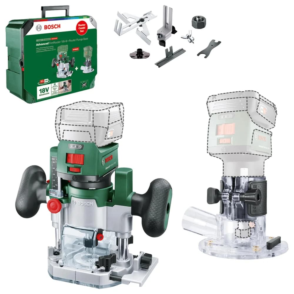 Akku-Fräse Router Combi Set