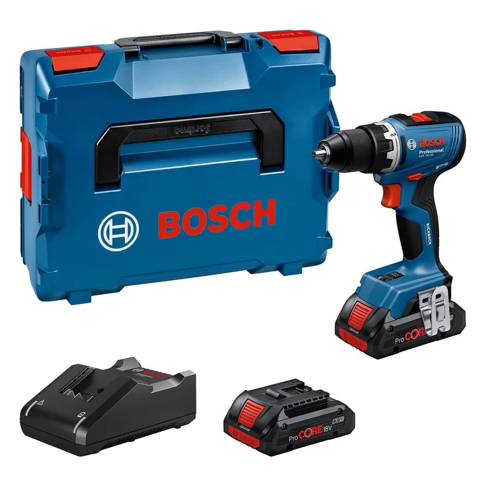 Bosch Akku-Bohrschrauber GSR 18V-65 mit 2 Akkus und Ladegerät