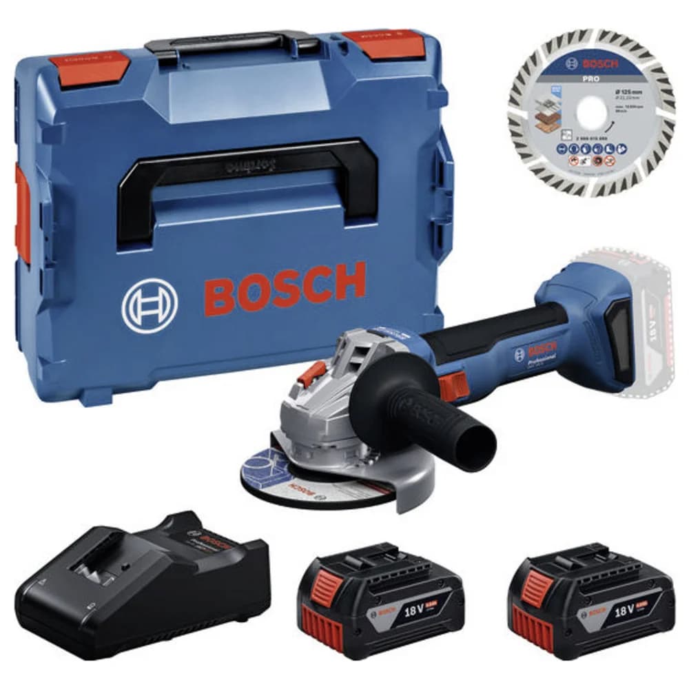 Bosch Winkelschleifer GWS 18V-8 125mm 2x 4,0Ah Akku Set
