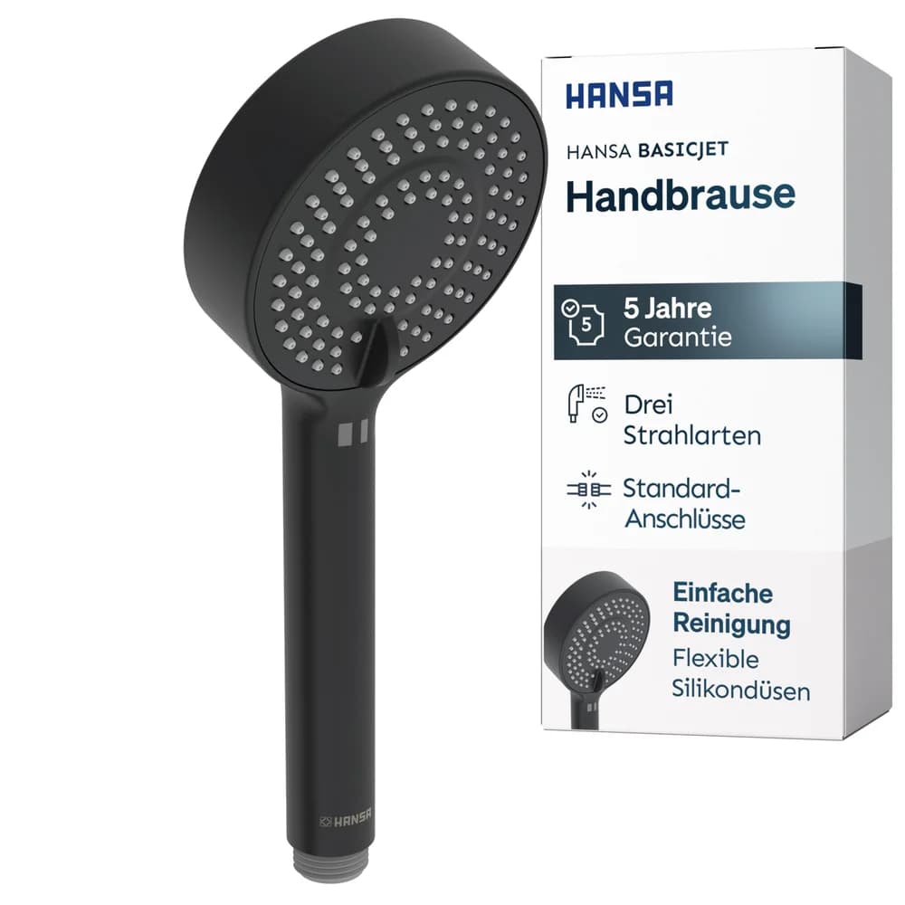 Hansa Handbrause HANSABASICJET d= 95mm, 3-strahlig, mattschwarz