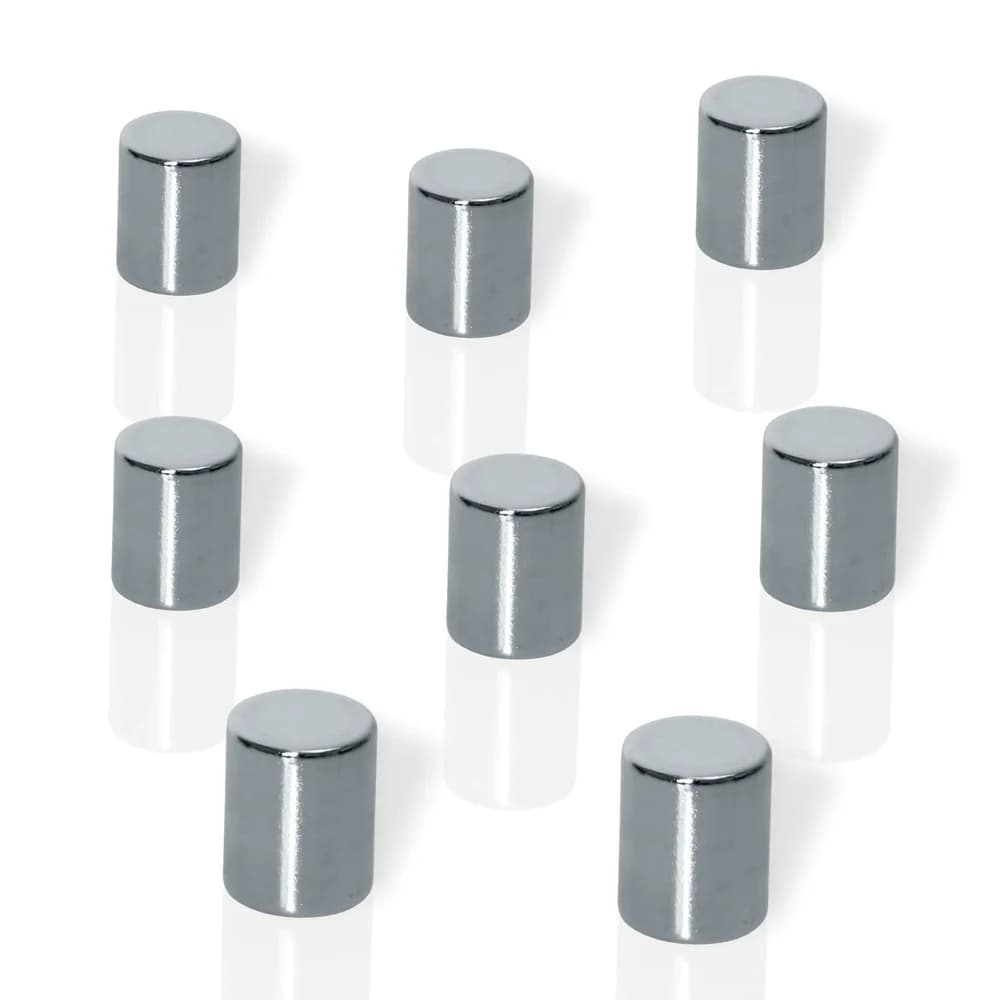 Sigel Neodym-Magnet Zylinder silber DM8x10mm 8 Stück