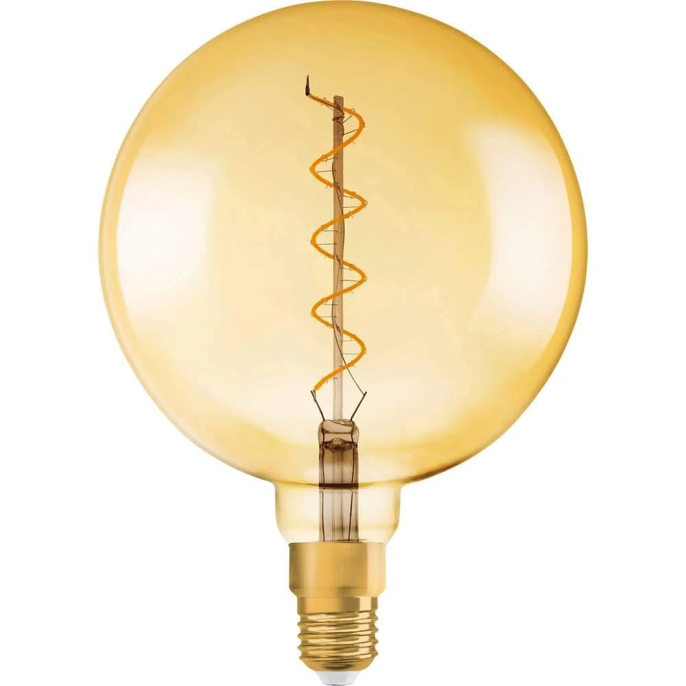 Osram goldene LED Globelampe Ø200mm Vintage 5W (28W) E27 820 NODIM