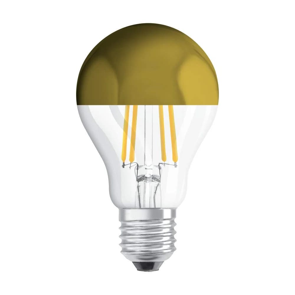 E27 A60 LED Lampen 7W = 50W 650lm 2700K Warmweiß OSRAM Mirror Gold