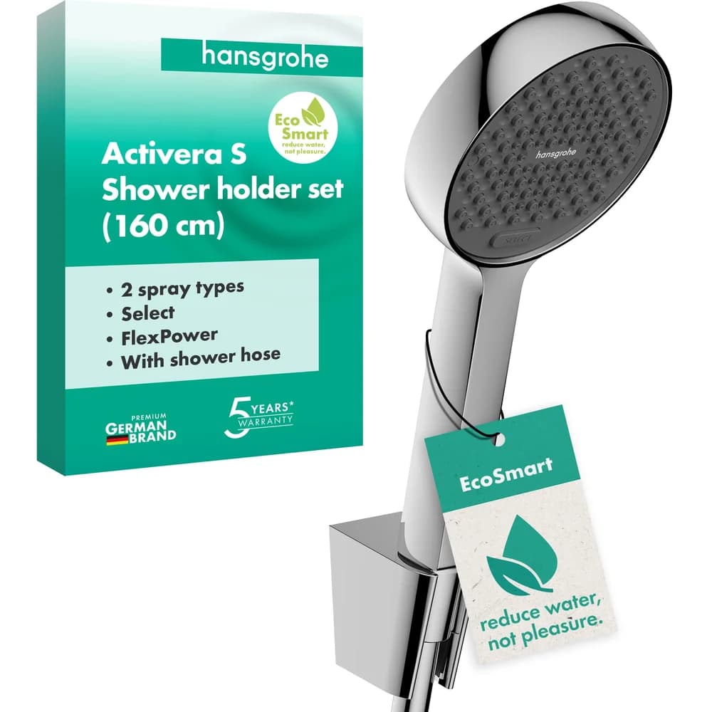 HANSGROHE Brausehalterset Activera Selec 95 2jet EcoSmart Schlauch 1600mm chrom