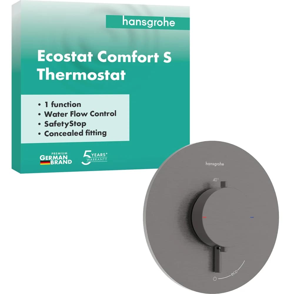 hansgrohe Thermostat Ecostat Comfort S UP, f 1 Verbr., 25,4 l/m., brush. bla vc