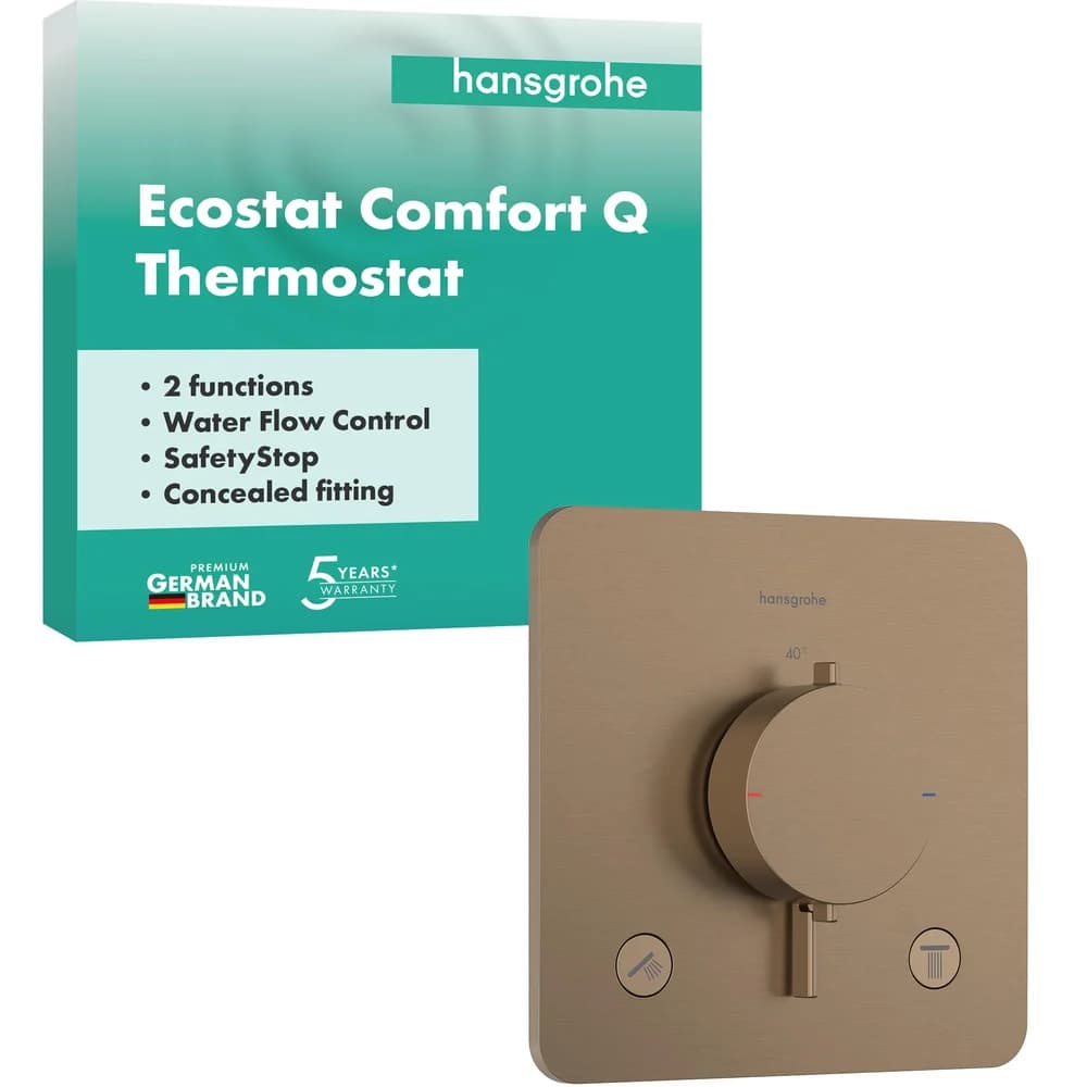 hansgrohe Thermostat Ecostat Comfort Q UP, f 2 Verbr., 24 l/min, brushed bronze