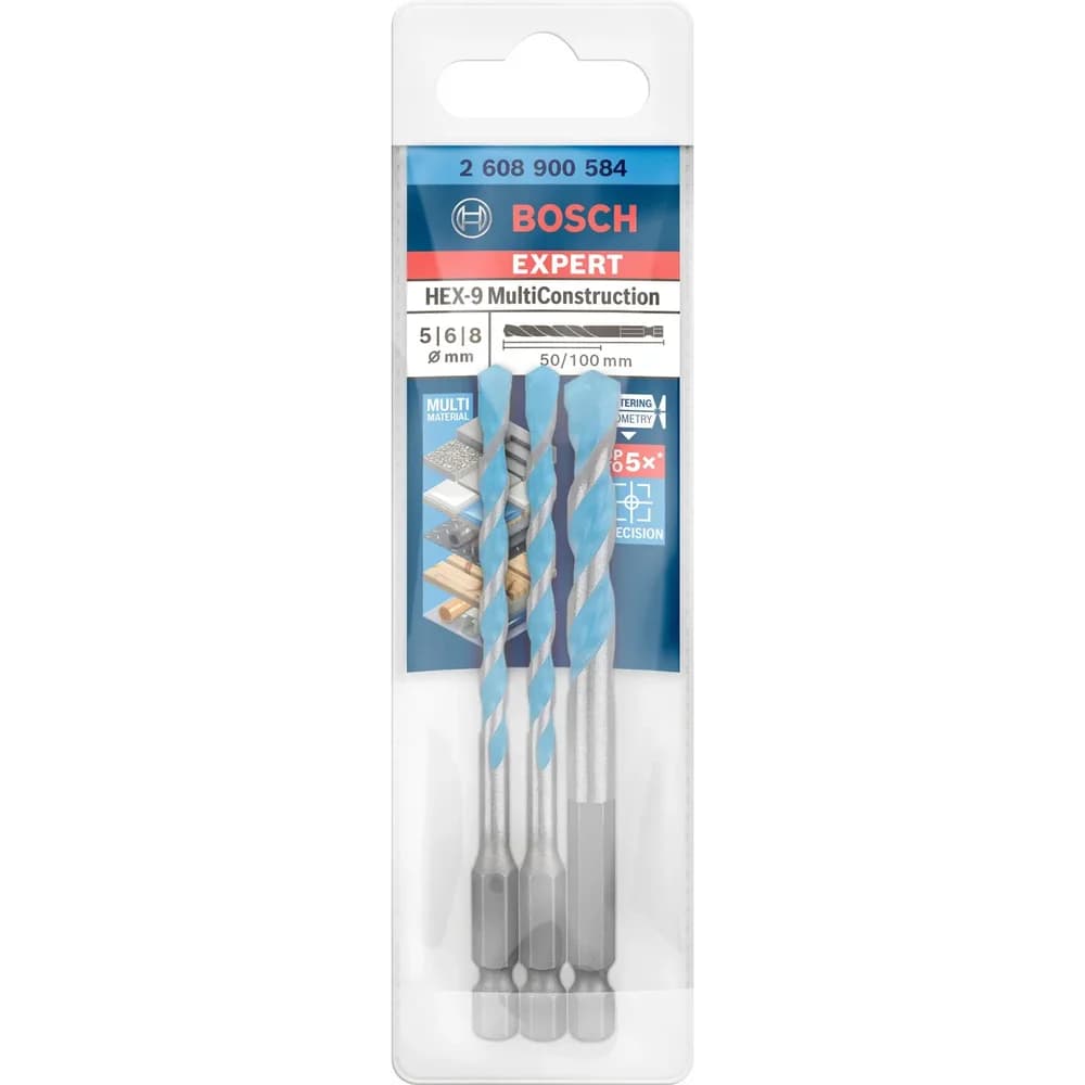 Bosch Expert HEX-9 MultiConstruction Bohrer Set 3tlg. 5/6/8