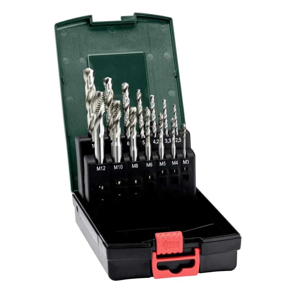 metabo Gewindebohrer Maschinengewindebohrer Set, 14-teilig 627114000