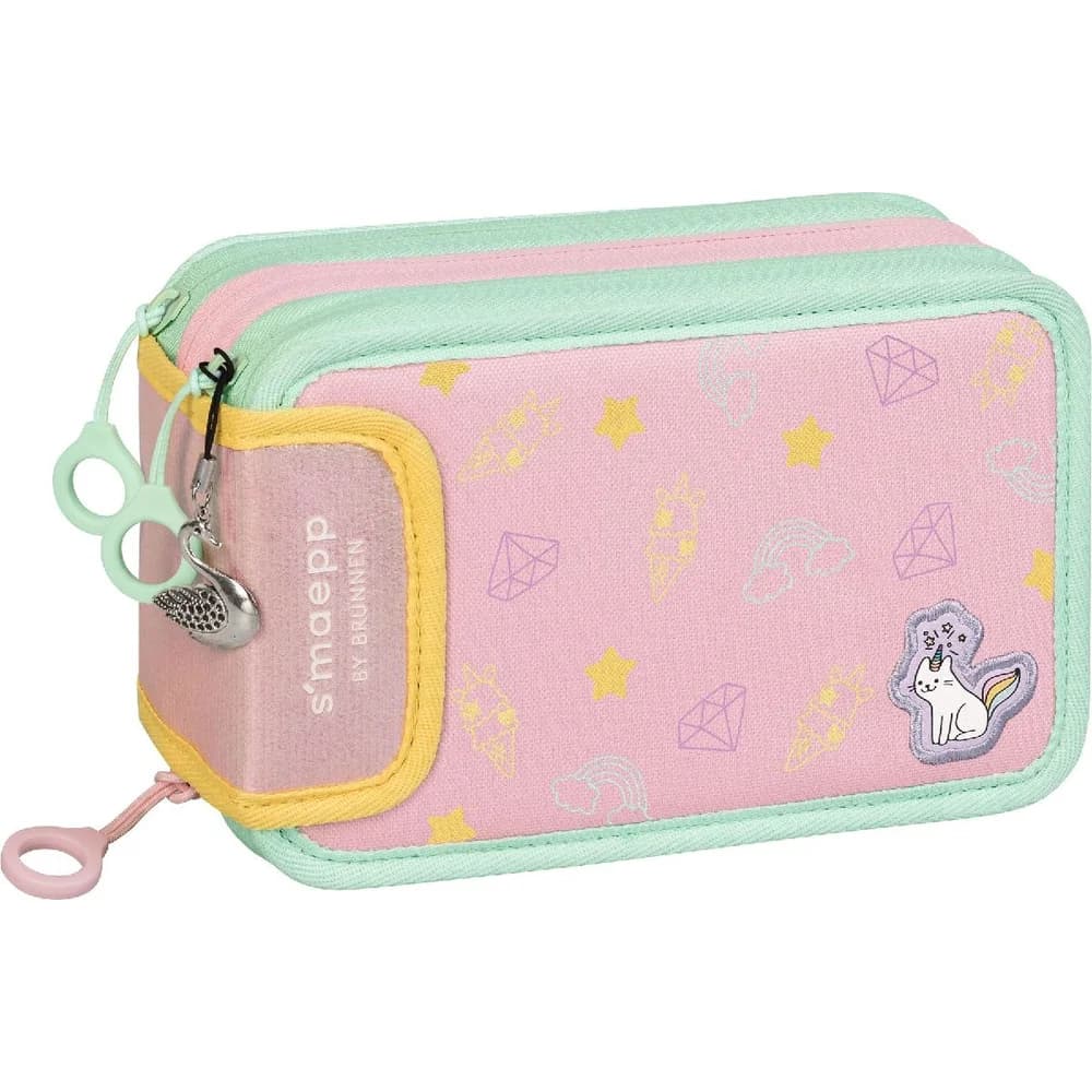 Brunnen Federmäppchen befüllt »s'maepp Sweet Unicorn« rosa, 20x12.5x7.5 cm