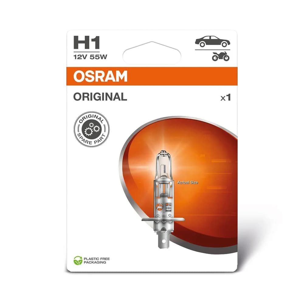 OSRAM Glühlampe, Nebelscheinwerfer Original H1 12V Einzelblister 64150-1BL