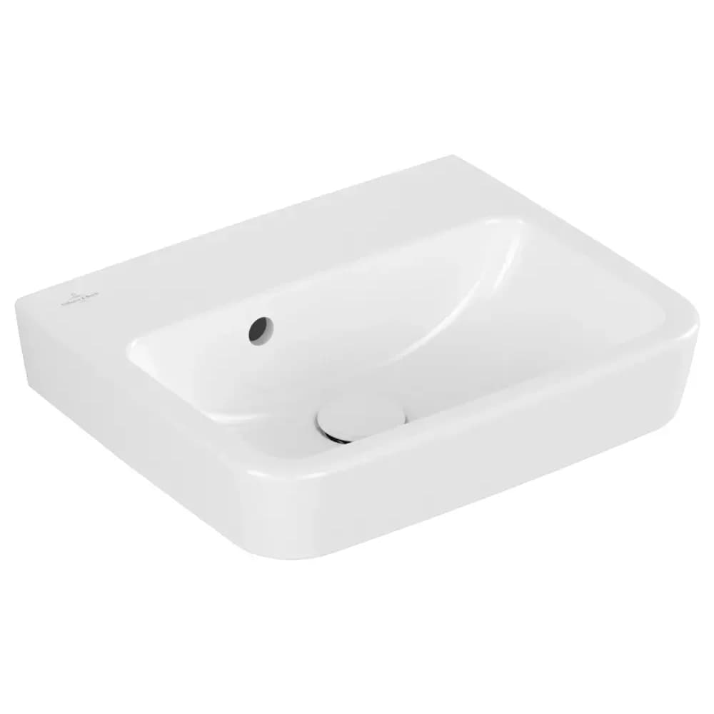 Villeroy & Boch Handwaschbecken O.novo 450x370mm Eckig m. Überlauf geschliffen Weiß Alpin, 43444J01 43444J01