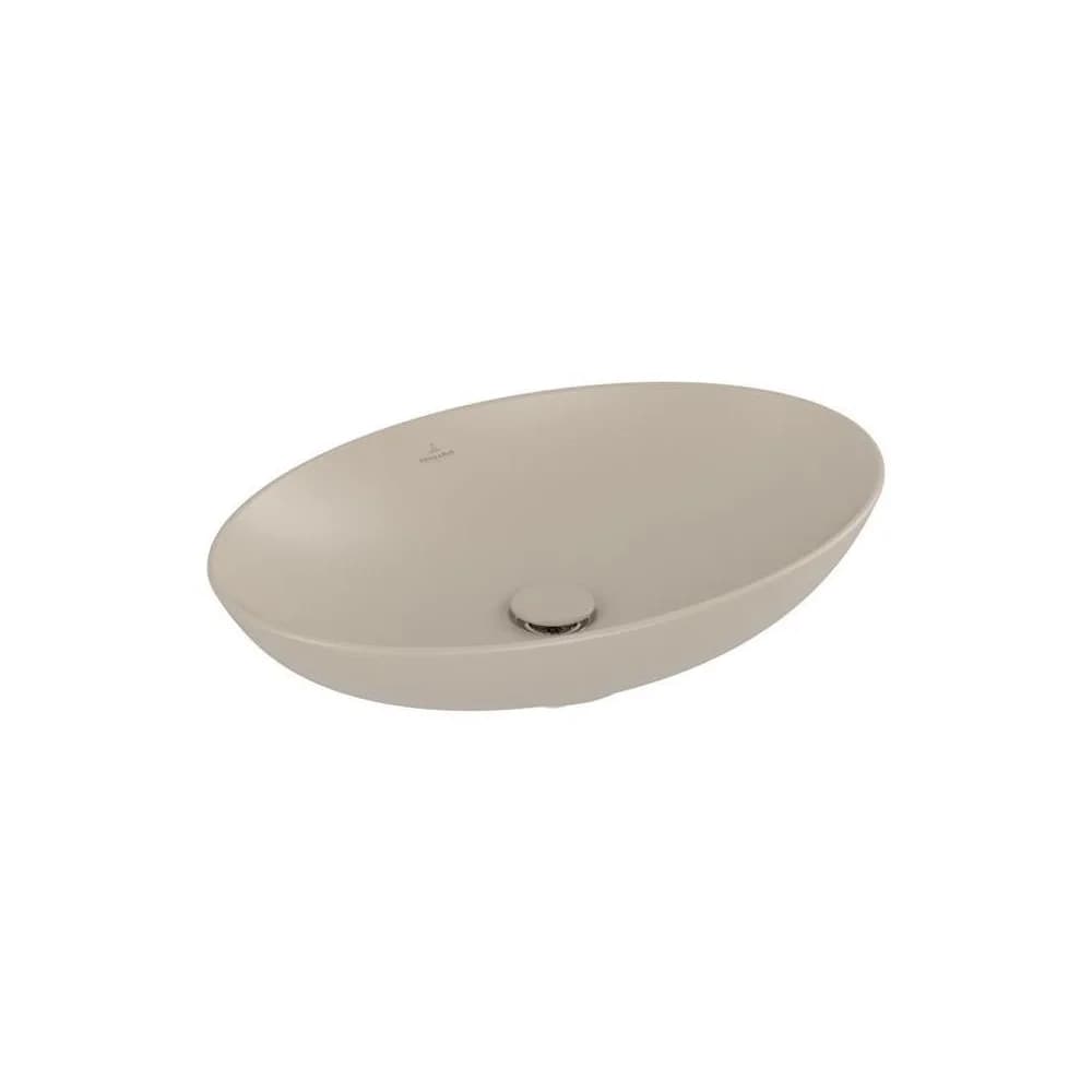 Villeroy & Boch Aufsatzwaschbecken Loop & Friends Almond CeramicPlus 620x420x150mm matt TitanCeram