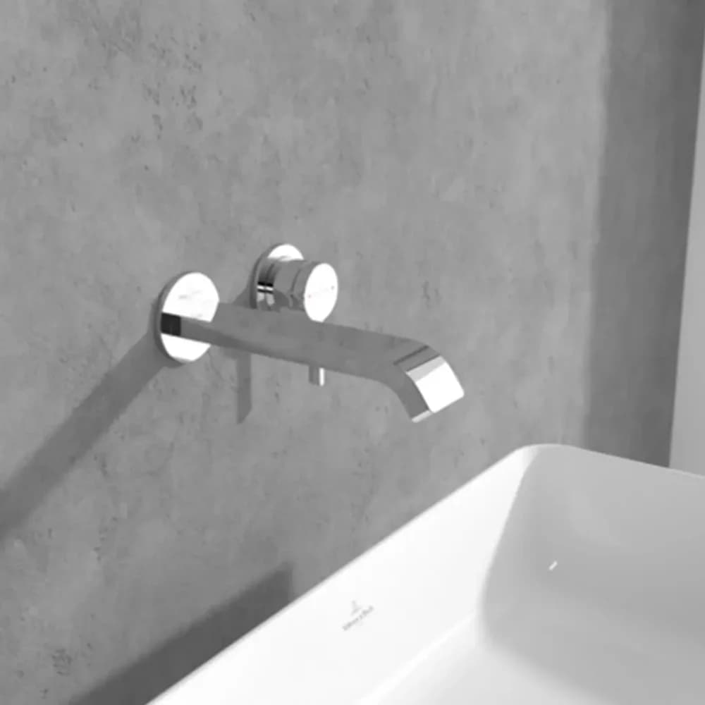 Villeroy & Boch TVZ10600300061 Waschtischauslauf-Set Dawn 3 - Silber