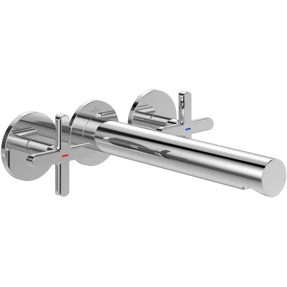 Villeroy & Boch TVZ10601200061 Waschtischauslauf-Set Loop&Friends 12 - Silber