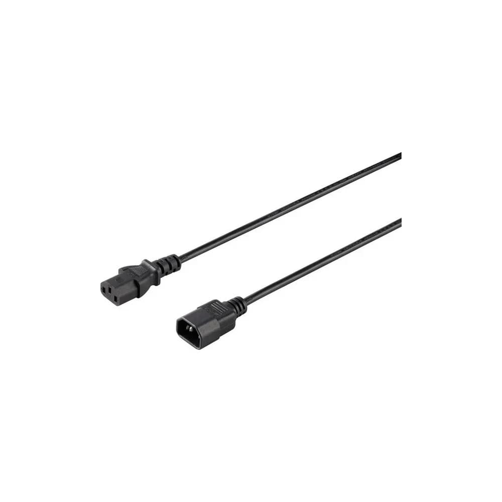 Sygonix SY-5042726 Kaltgeräte Verlängerungskabel Schwarz 0.50 m