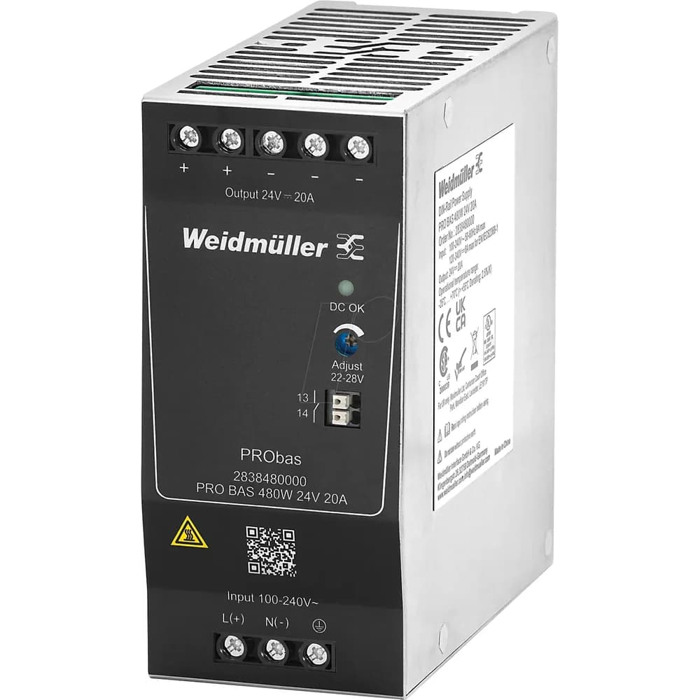 Weidmüller Stromversorgung PRO BAS 24V DC 20A 480W