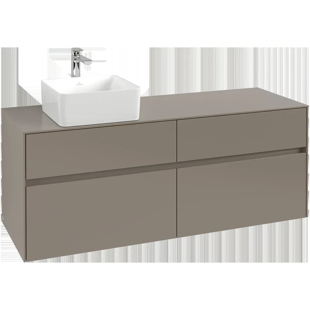 Villeroy & Boch Waschtischunterschrank Collaro C04600 1400x548x500mm 4 Ausz. Waschtisch li Marine Bl C04600VQ