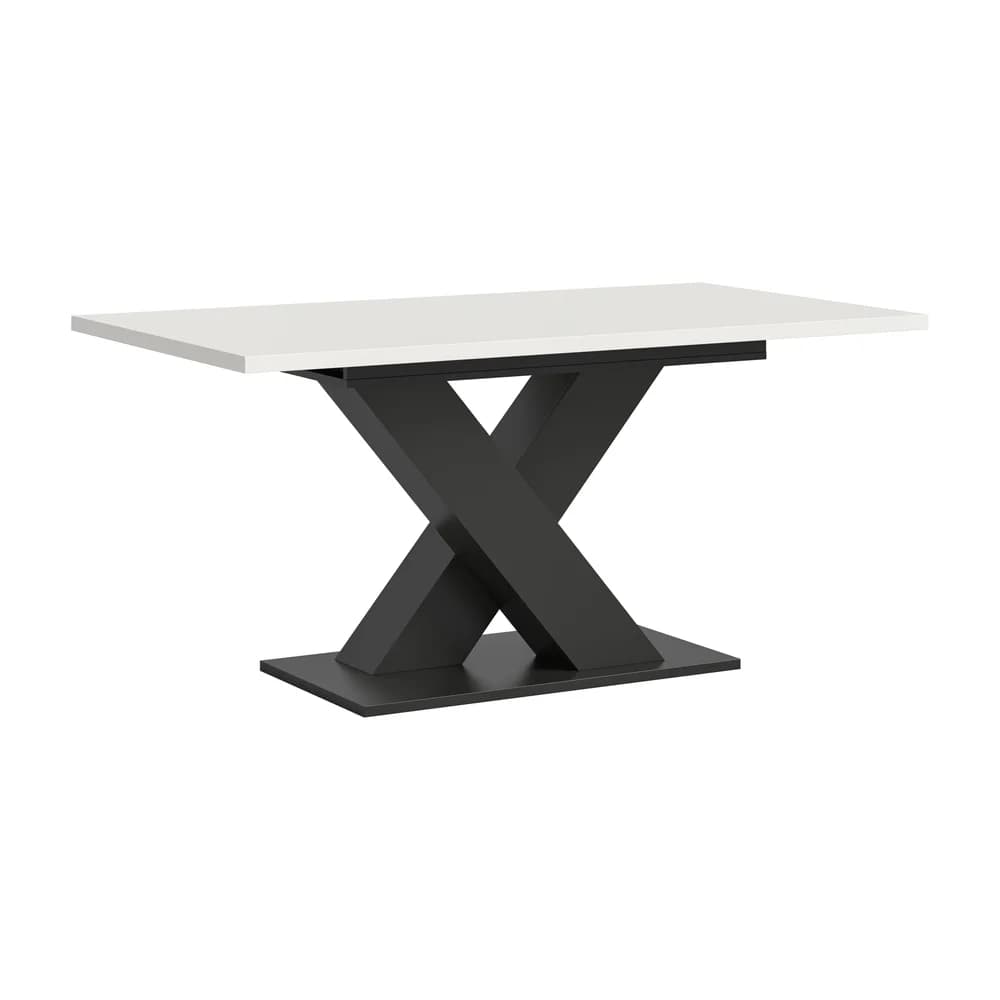 xonox.home Esstisch, Grau Weiß Melamin Modern 150x76x90 cm weiß