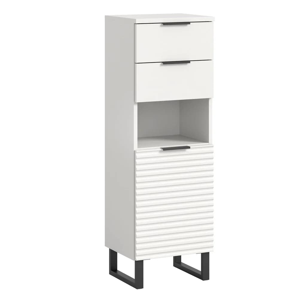xonox.home Hochschrank in Weiß - 35x110x34cm (BxHxT) weiß