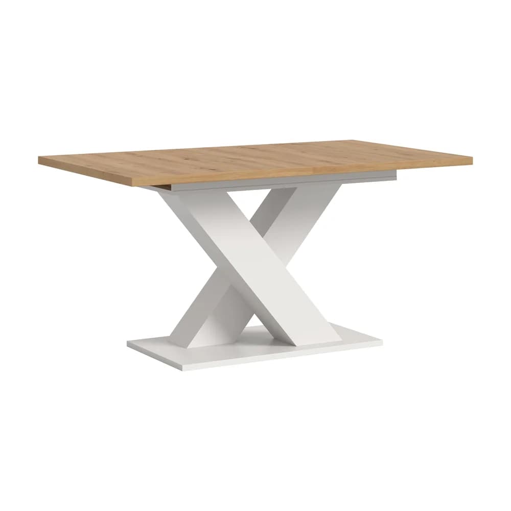 xonox.home Esstisch Motion ausziehbar X-Fußgestell Eiche / weiß 150(190)x90
