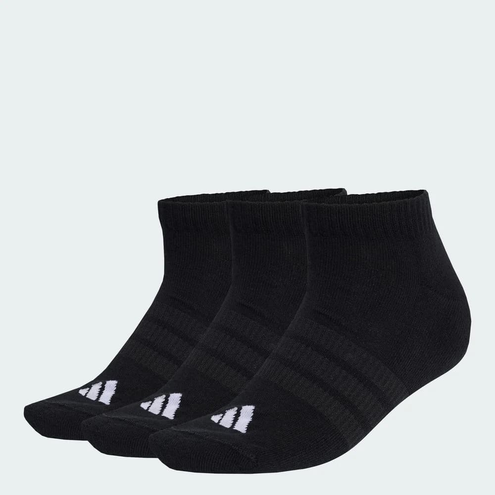 adidas Cushioned Essentials Low Cut 3 PAAR gepolsterte Socken schwarz - XL