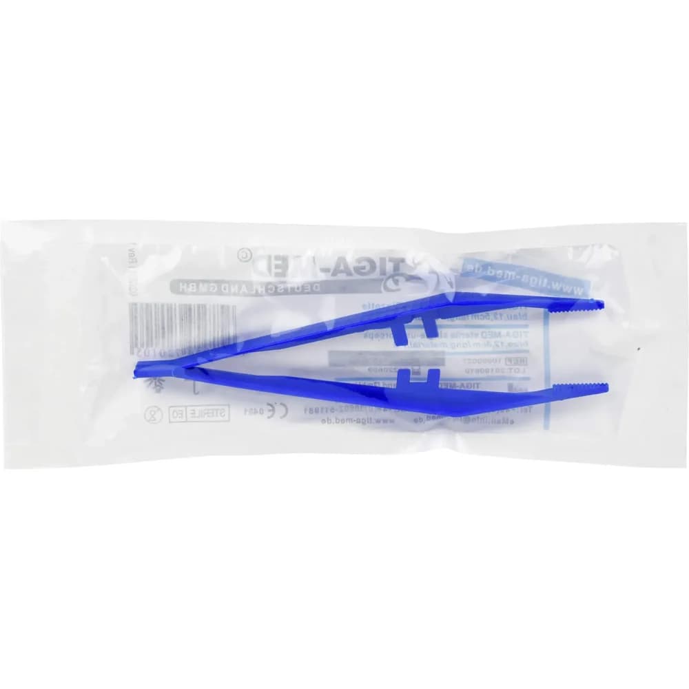 Einmalpinzetten Blau Steril Plastik 1 ST