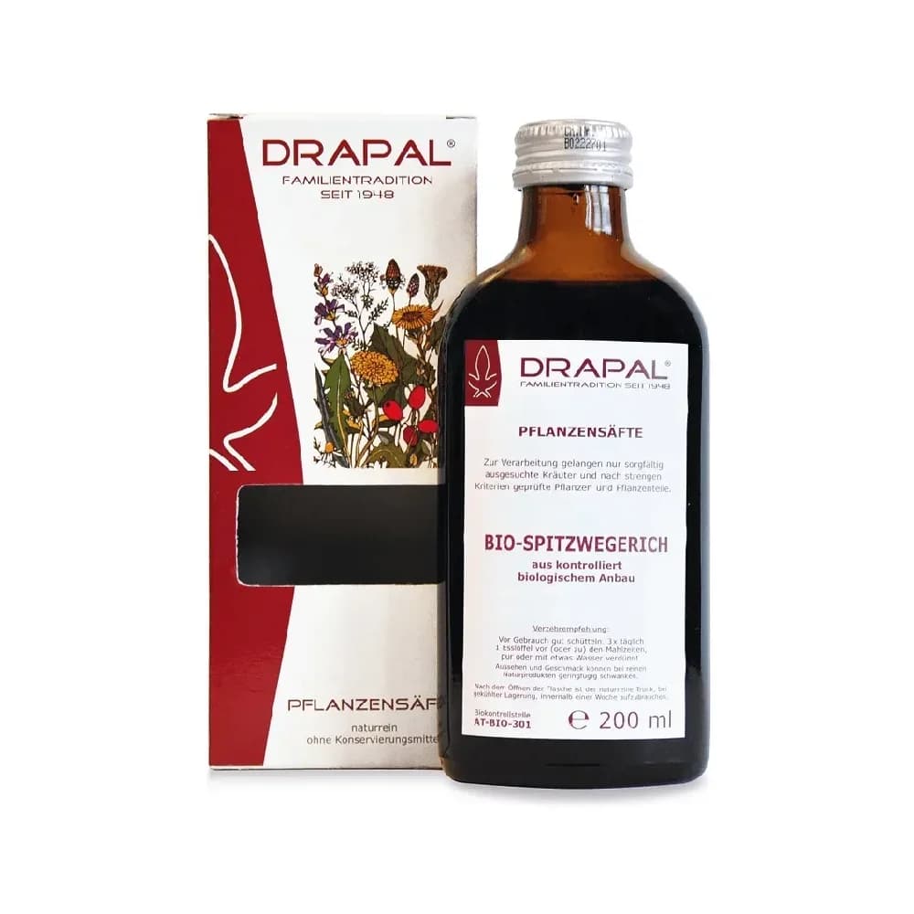 SPITZWEGERICHBLÄTTER Bio Pflanzensaft Drapal 200 ml